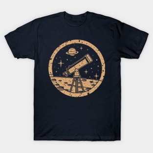 Astronomer - Telescope Retro T-Shirt